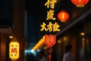 《桥下的守夜人》桥墩下的狭长阴影，一束手电光扫过