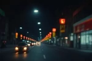 《旧城以南》旧住宅区巷口俯拍，晾衣绳横穿画面